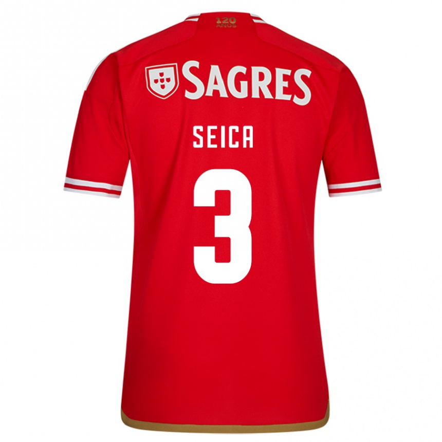 Hombre Fútbol Camiseta Ana Seica #3 Rojo 1ª Equipación 2023/24