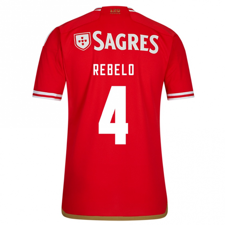 Hombre Fútbol Camiseta Silvia Rebelo #4 Rojo 1ª Equipación 2023/24