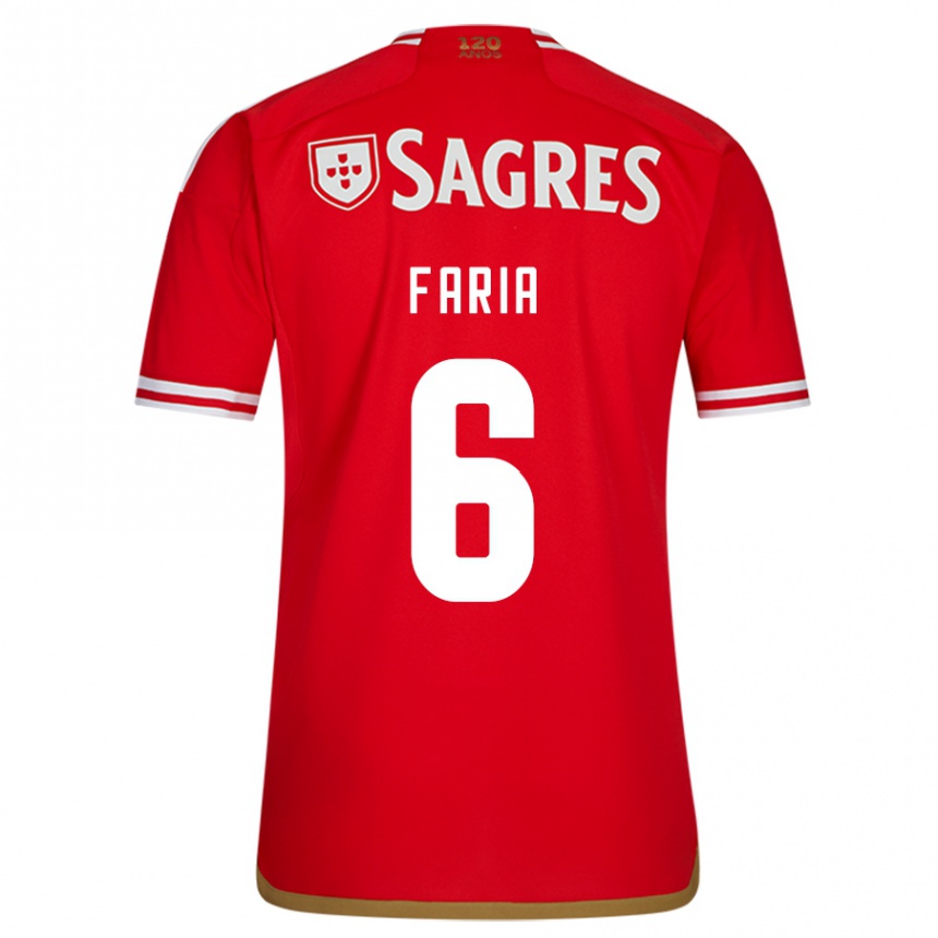 Hombre Fútbol Camiseta Andreia Faria #6 Rojo 1ª Equipación 2023/24