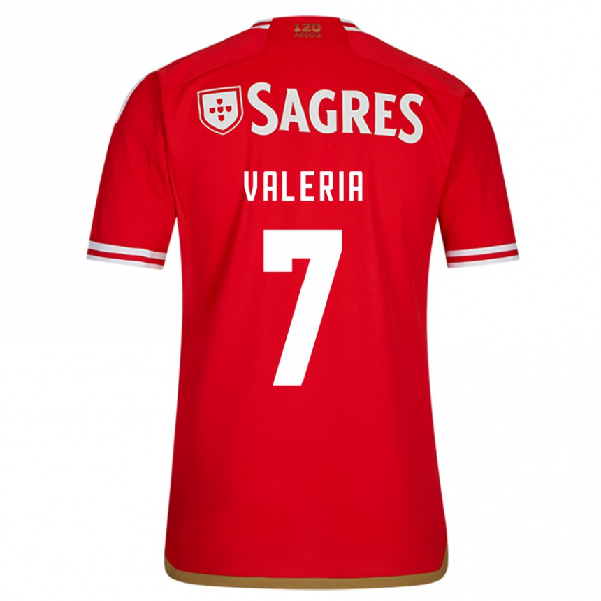 Hombre Fútbol Camiseta Valeria #7 Rojo 1ª Equipación 2023/24