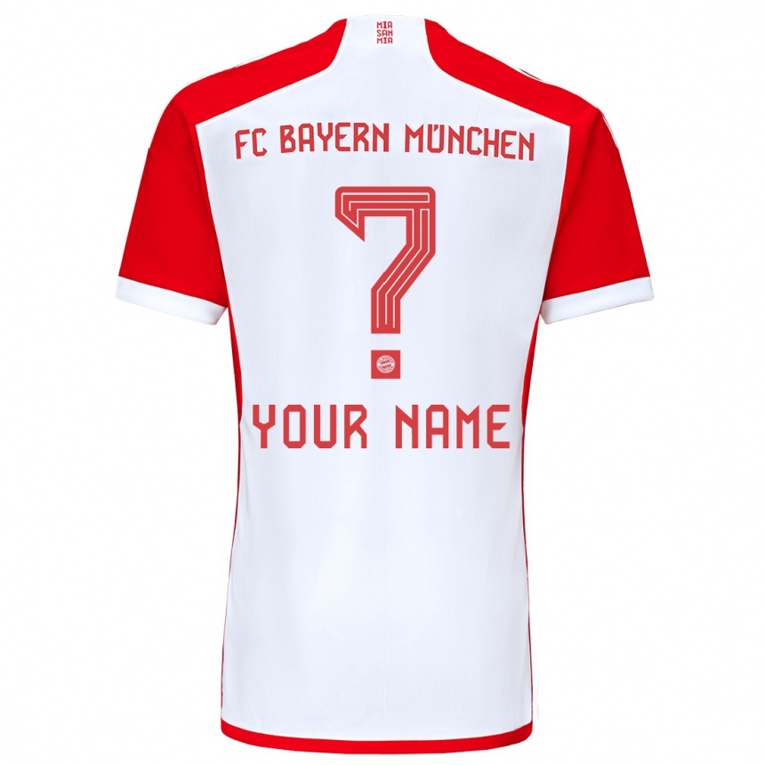 Hombre Fútbol Camiseta Su Nombre #0 Rojo Blanco 1ª Equipación 2023/24