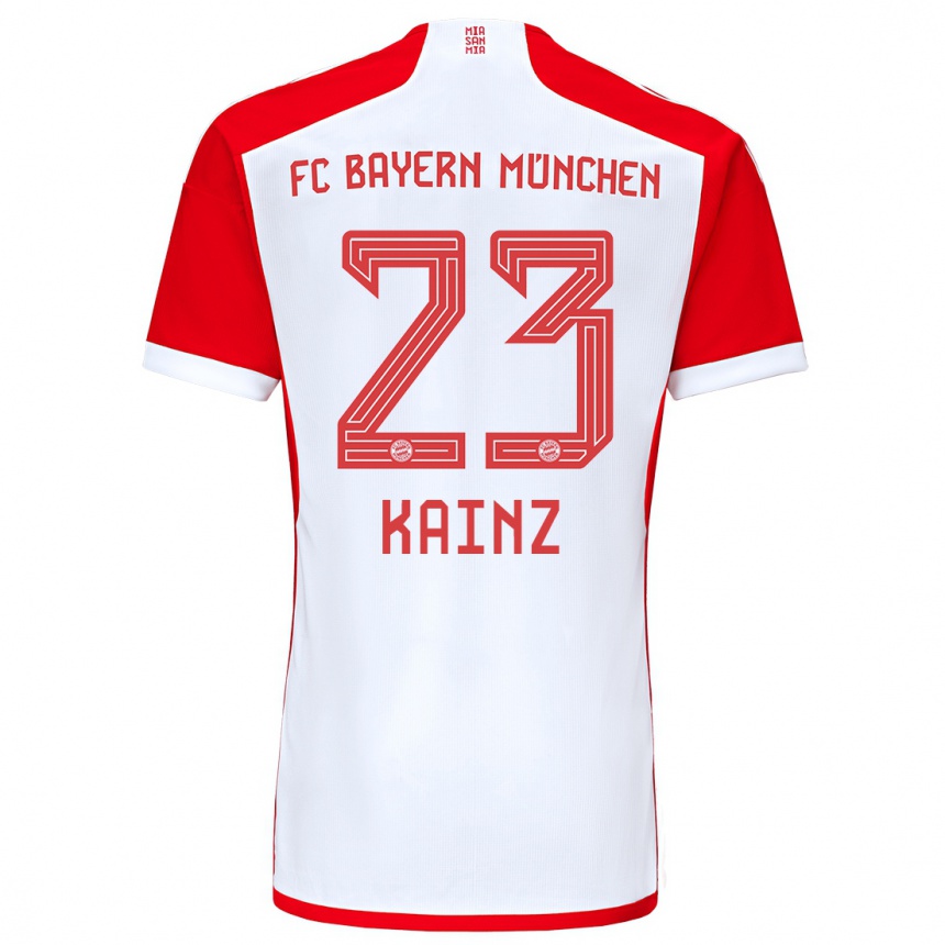 Hombre Fútbol Camiseta Manuel Kainz #23 Rojo Blanco 1ª Equipación 2023/24