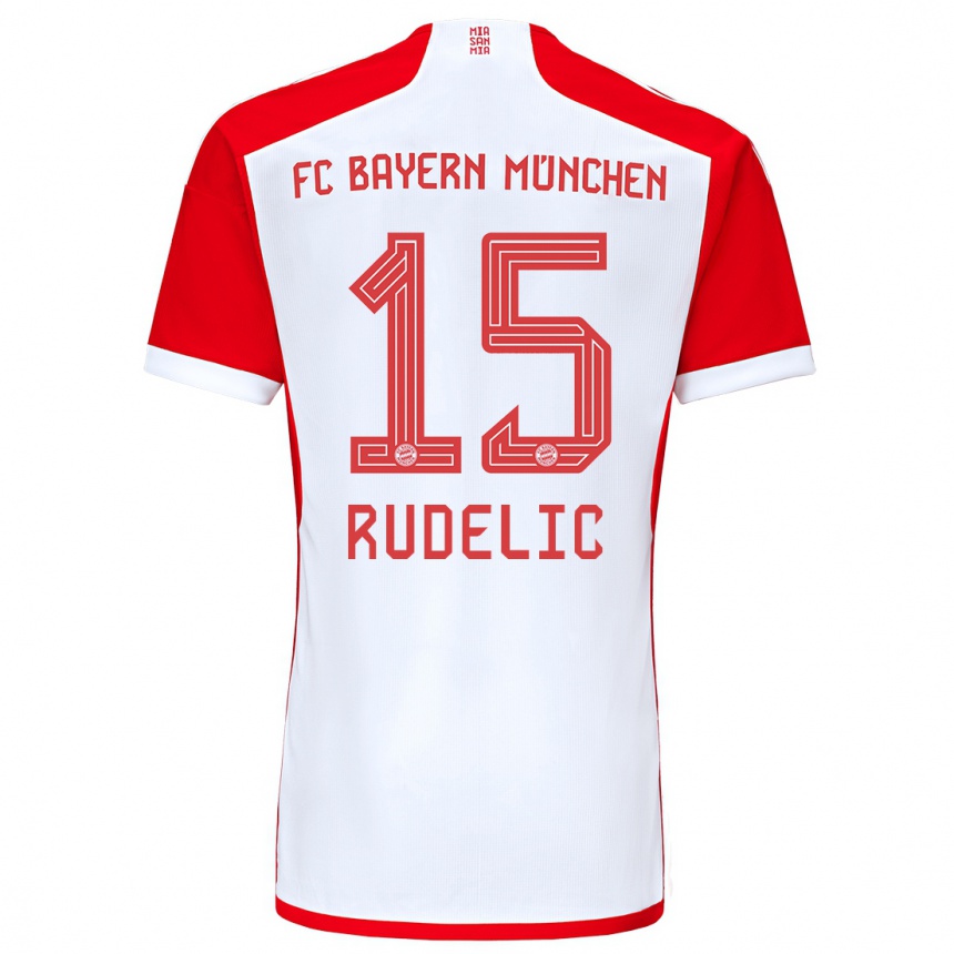 Hombre Fútbol Camiseta Ivana Rudelic #15 Rojo Blanco 1ª Equipación 2023/24