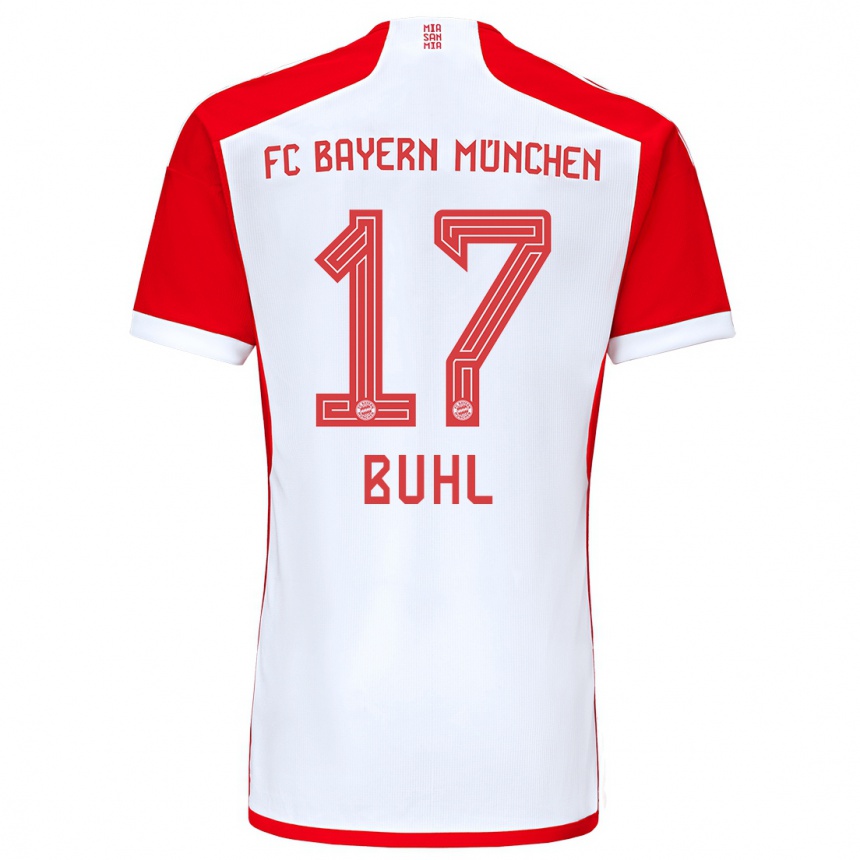 Hombre Fútbol Camiseta Klara Buhl #17 Rojo Blanco 1ª Equipación 2023/24