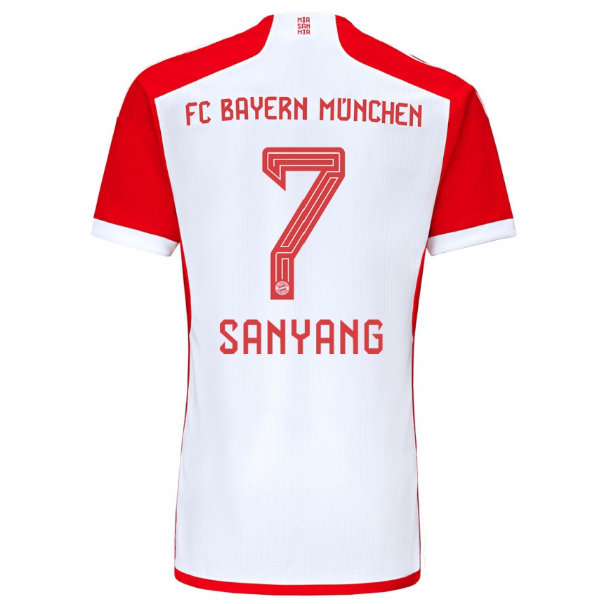 Hombre Fútbol Camiseta Mamin Sanyang #7 Rojo Blanco 1ª Equipación 2023/24