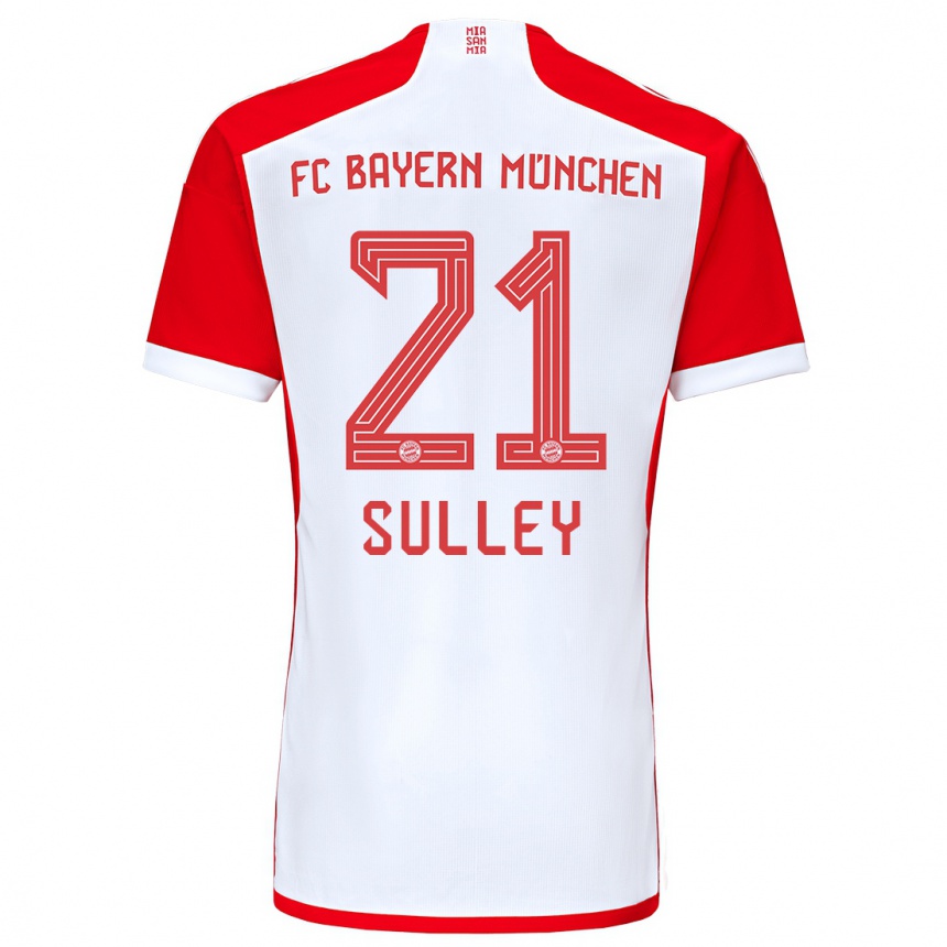 Hombre Fútbol Camiseta Williams Baffour Sulley #21 Rojo Blanco 1ª Equipación 2023/24