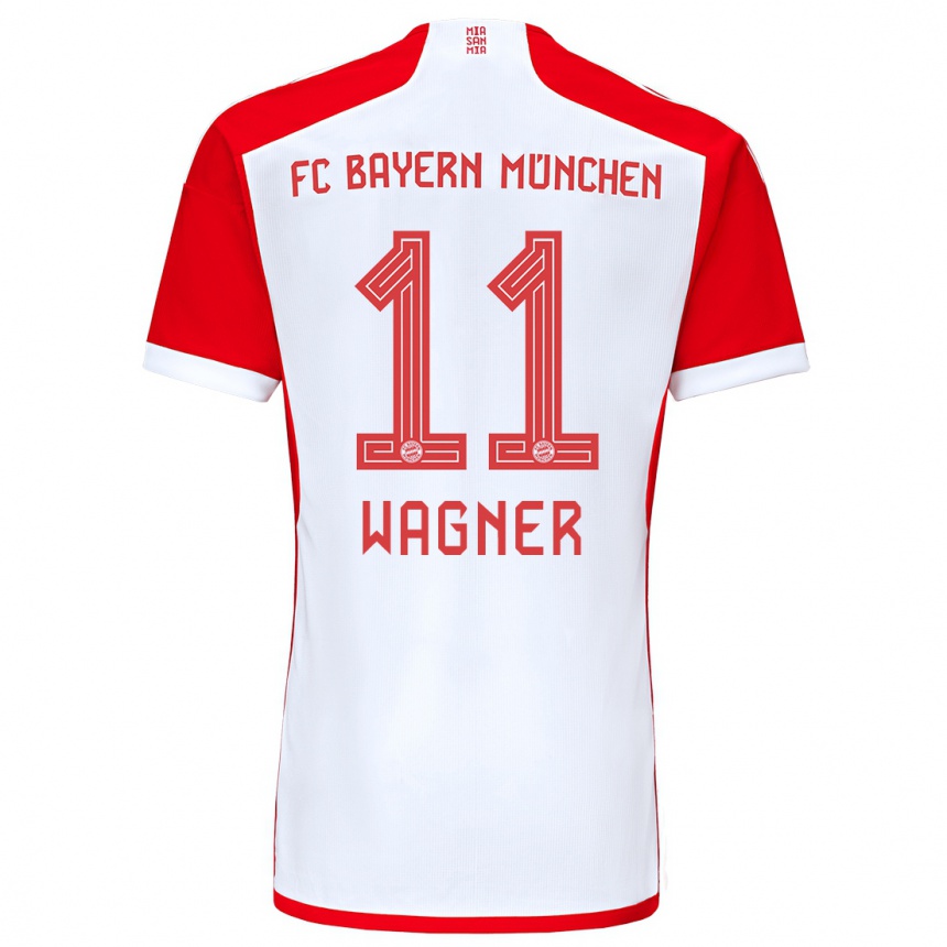 Hombre Fútbol Camiseta Ricardo Wagner #11 Rojo Blanco 1ª Equipación 2023/24