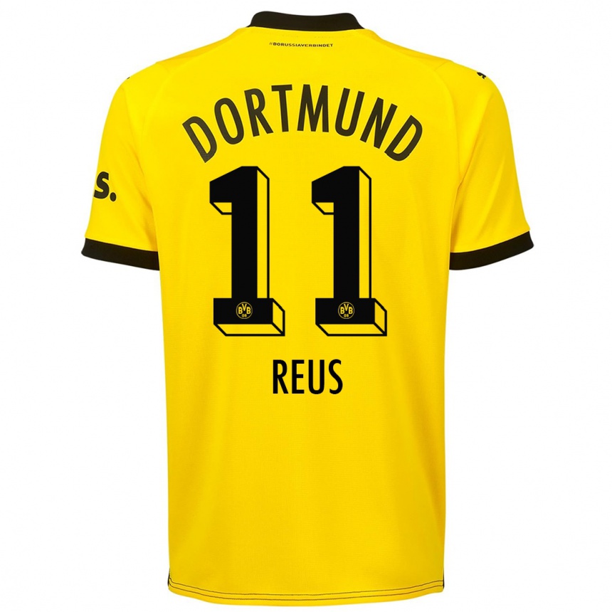 Hombre Fútbol Camiseta Marco Reus #11 Amarillo 1ª Equipación 2023/24