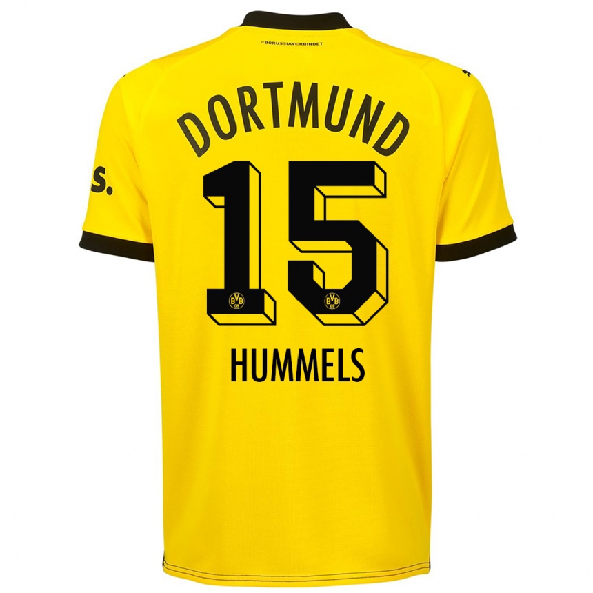 Hombre Fútbol Camiseta Mats Hummels #15 Amarillo 1ª Equipación 2023/24