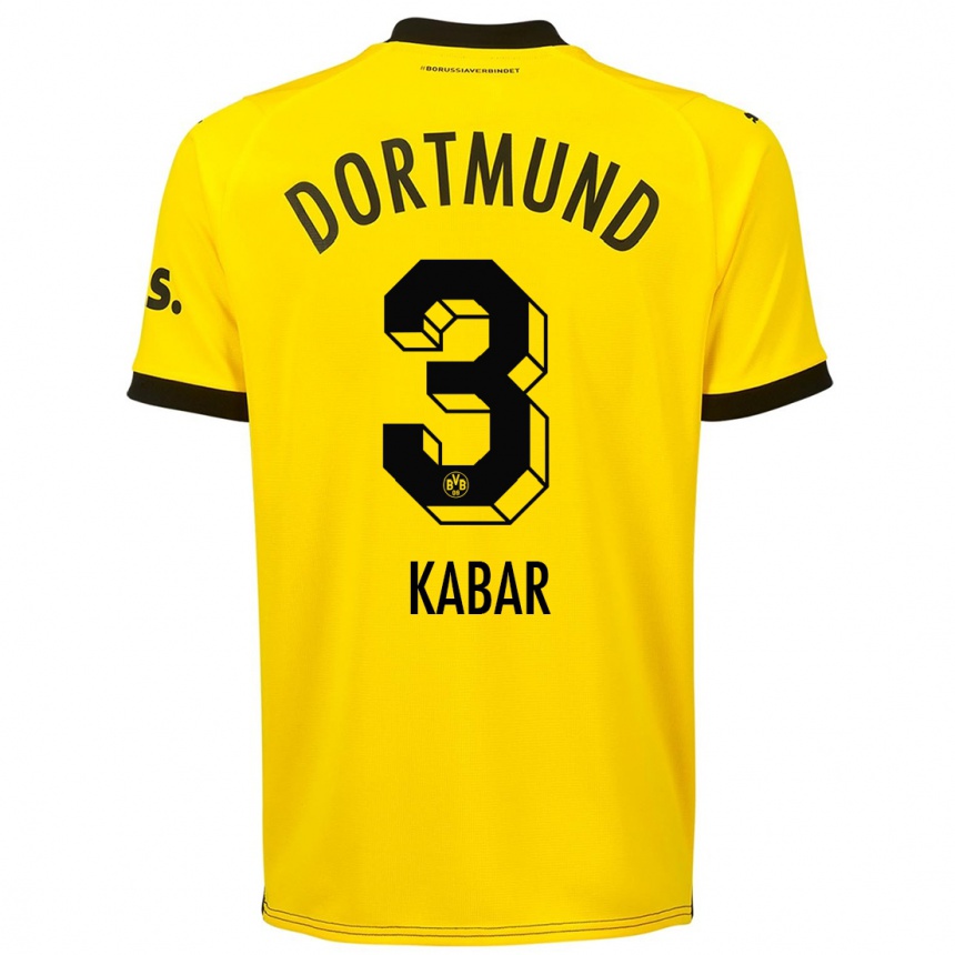 Hombre Fútbol Camiseta Almugera Kabar #3 Amarillo 1ª Equipación 2023/24