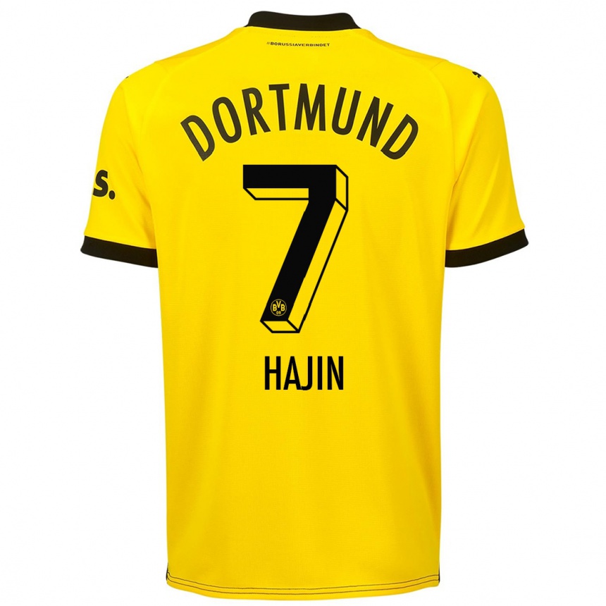 Hombre Fútbol Camiseta So Hajin #7 Amarillo 1ª Equipación 2023/24