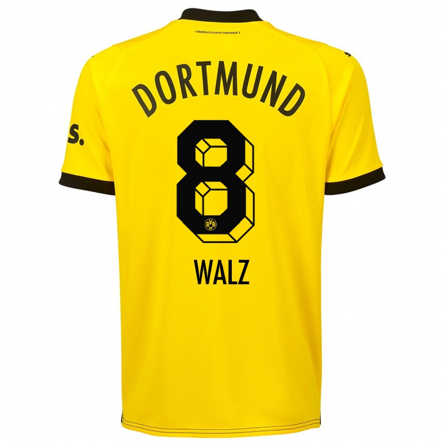 Hombre Fútbol Camiseta Vasco Walz #8 Amarillo 1ª Equipación 2023/24