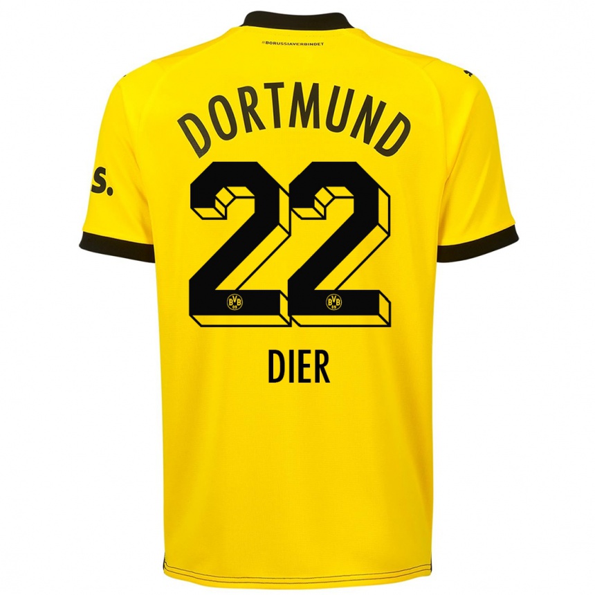 Hombre Fútbol Camiseta Henrik Dier #22 Amarillo 1ª Equipación 2023/24