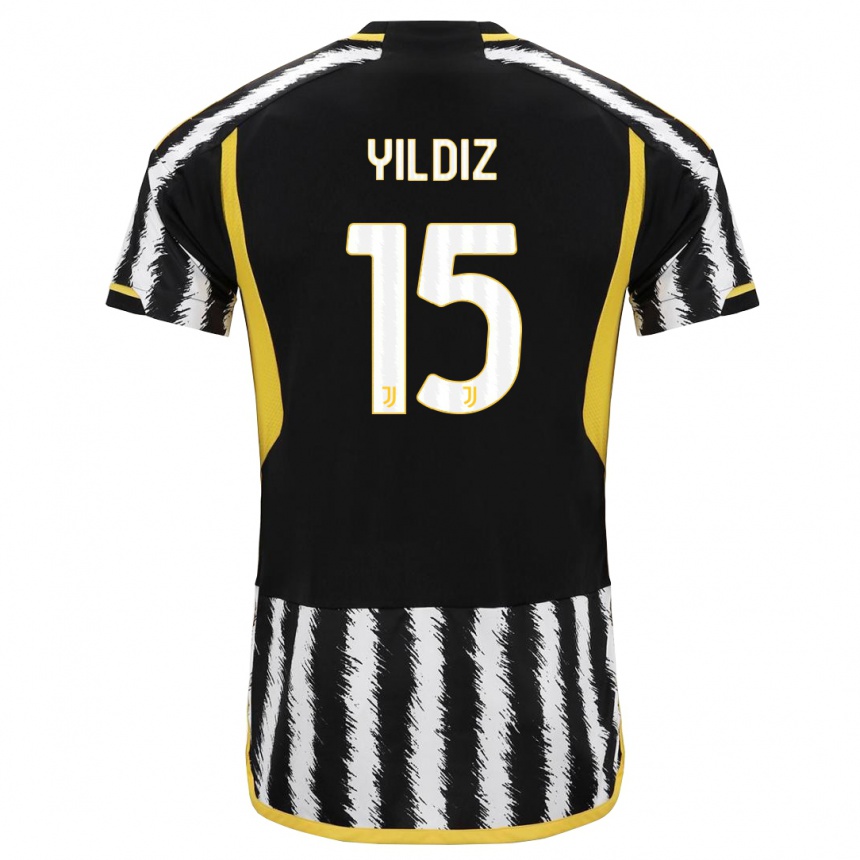 Hombre Fútbol Camiseta Kenan Yildiz #0 Blanco Negro 1ª Equipación 2023/24