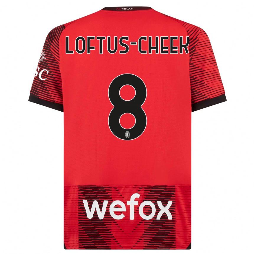 Hombre Fútbol Camiseta Ruben Loftus-Cheek #8 Negro Rojo 1ª Equipación 2023/24