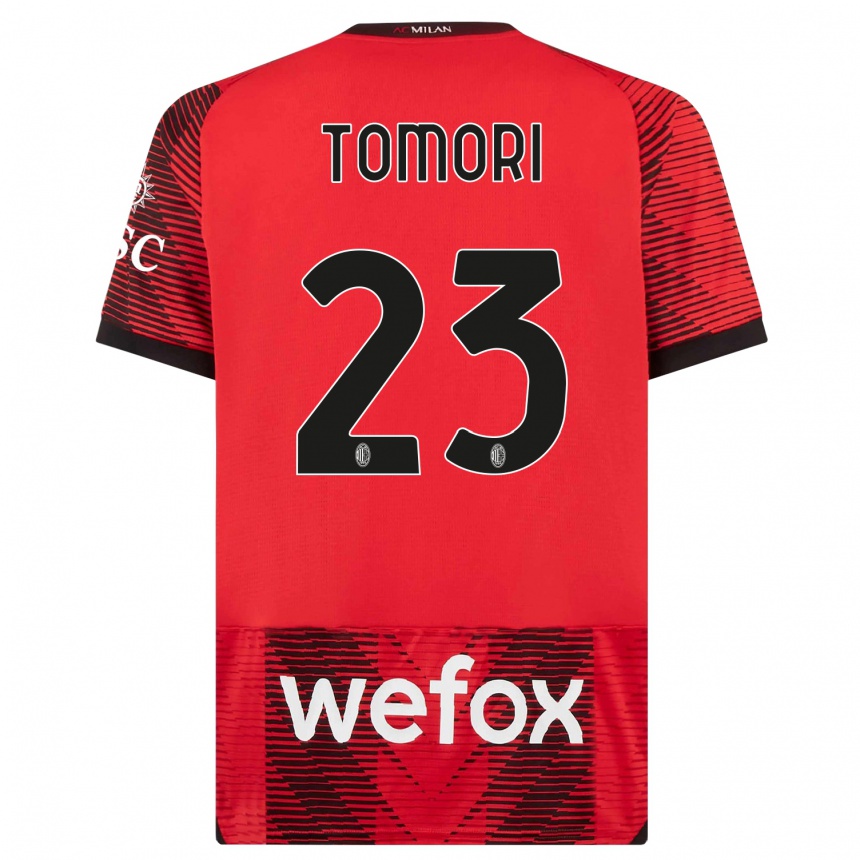 Hombre Fútbol Camiseta Fikayo Tomori #23 Negro Rojo 1ª Equipación 2023/24