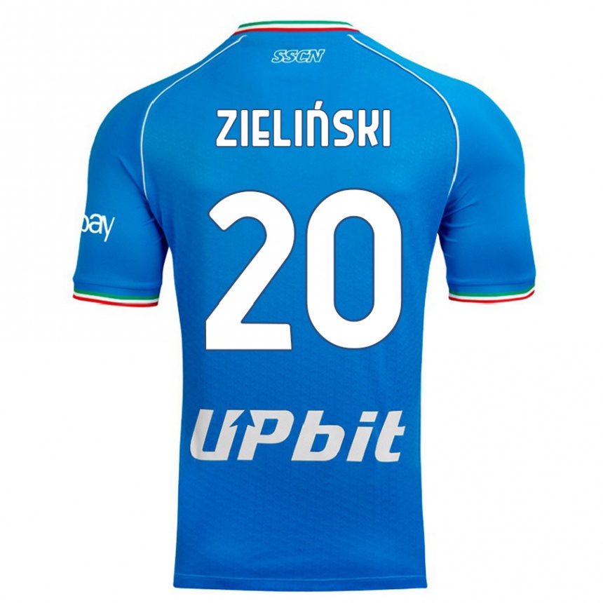 Hombre Fútbol Camiseta Piotr Zielinski #20 Cielo Azul 1ª Equipación 2023/24