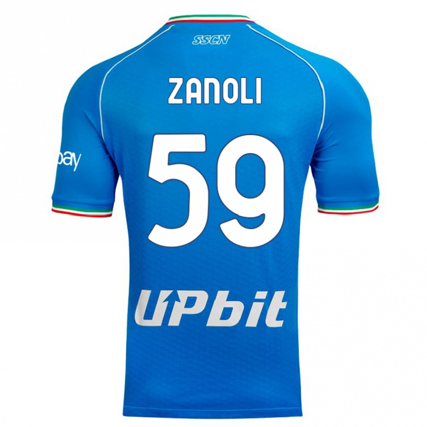Hombre Fútbol Camiseta Alessandro Zanoli #59 Cielo Azul 1ª Equipación 2023/24