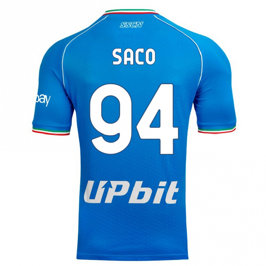 Hombre Fútbol Camiseta Coli Saco #94 Cielo Azul 1ª Equipación 2023/24