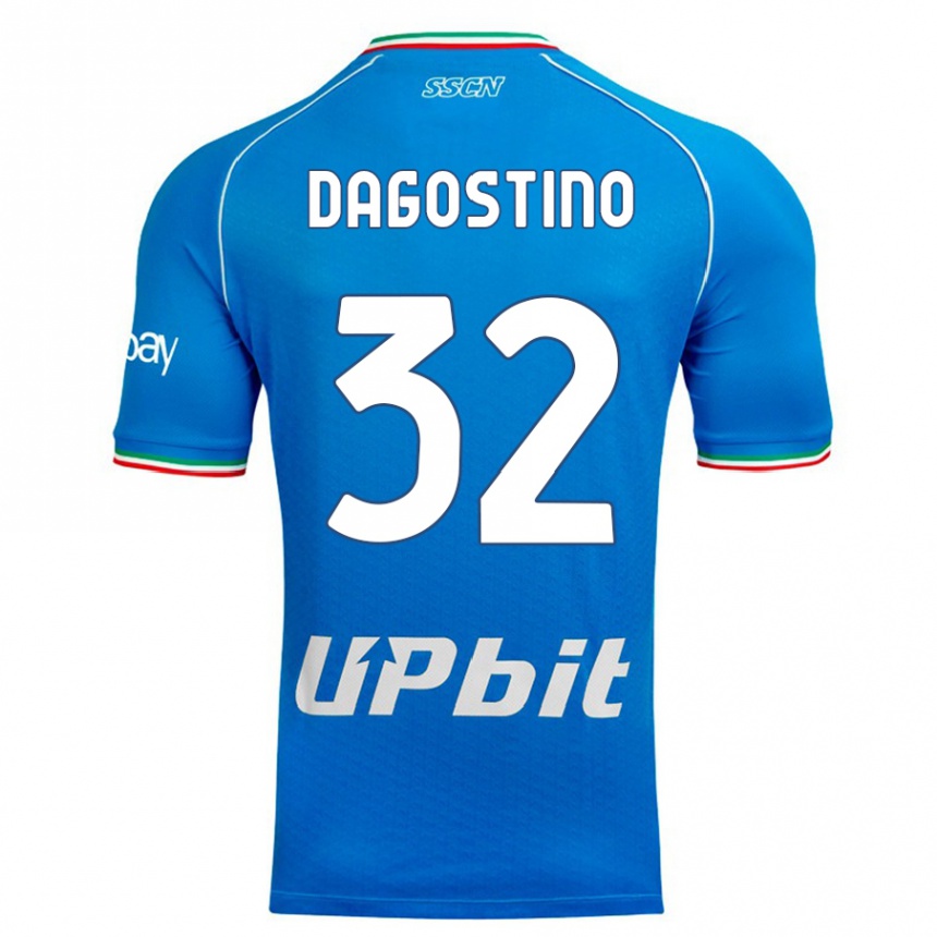 Hombre Fútbol Camiseta Giuseppe Dagostino #32 Cielo Azul 1ª Equipación 2023/24
