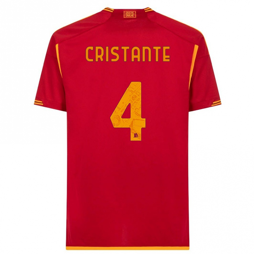 Hombre Fútbol Camiseta Bryan Cristante #4 Rojo 1ª Equipación 2023/24