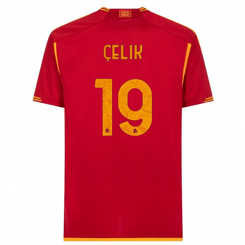 Hombre Fútbol Camiseta Zeki Celik #19 Rojo 1ª Equipación 2023/24