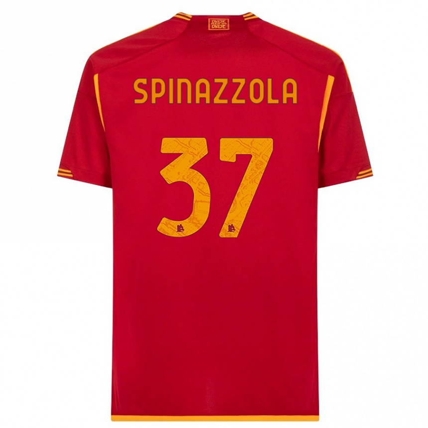 Hombre Fútbol Camiseta Leonardo Spinazzola #37 Rojo 1ª Equipación 2023/24