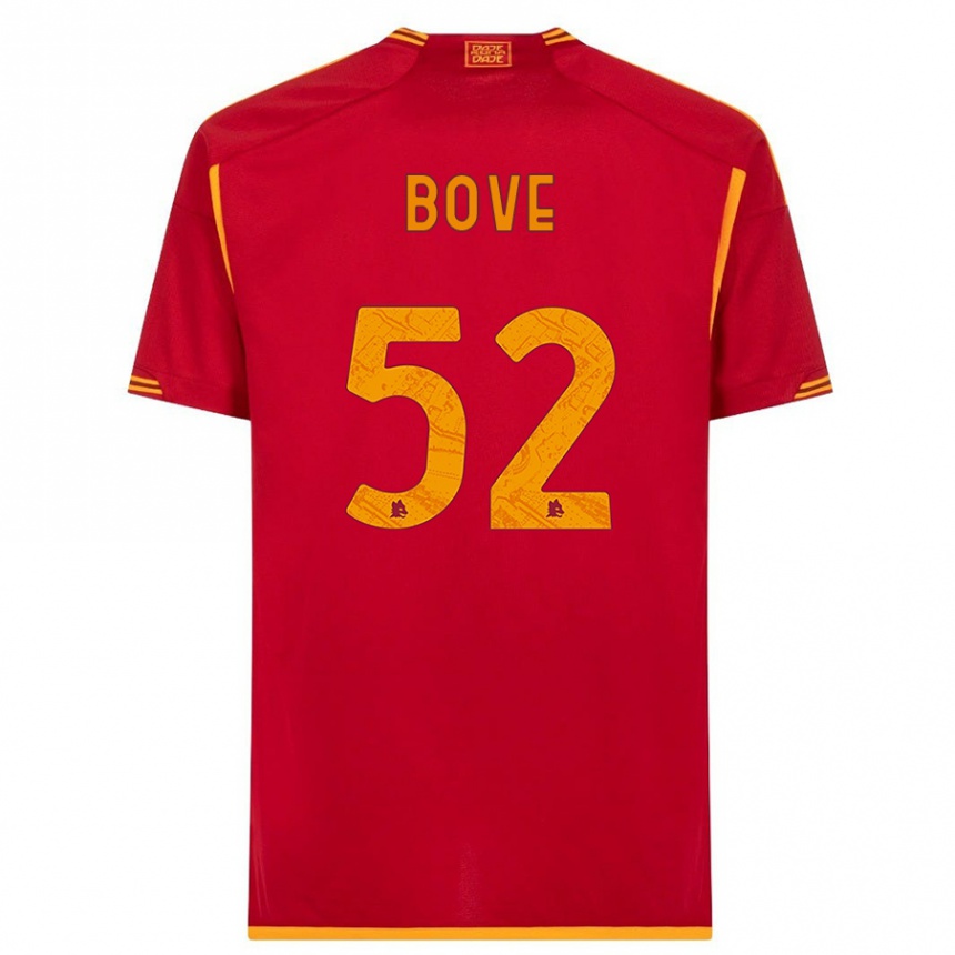 Hombre Fútbol Camiseta Edoardo Bove #52 Rojo 1ª Equipación 2023/24