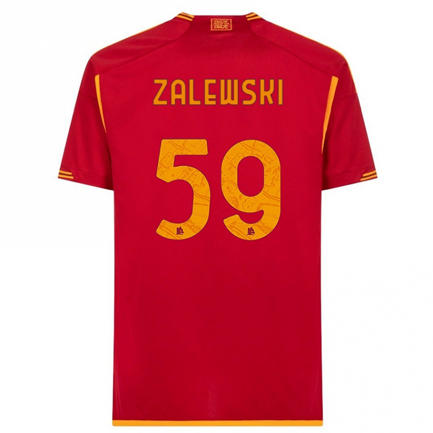 Hombre Fútbol Camiseta Nicola Zalewski #59 Rojo 1ª Equipación 2023/24
