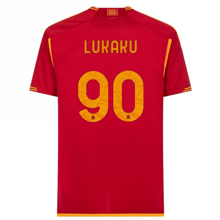Hombre Fútbol Camiseta Romelu Lukaku #90 Rojo 1ª Equipación 2023/24