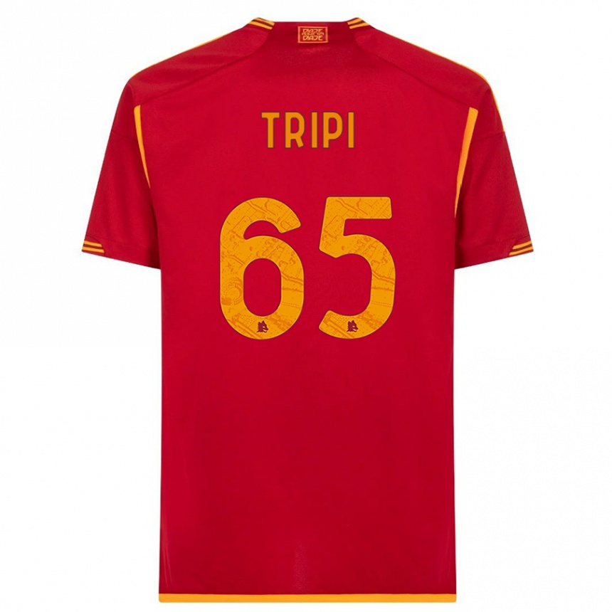 Hombre Fútbol Camiseta Filippo Tripi #65 Rojo 1ª Equipación 2023/24