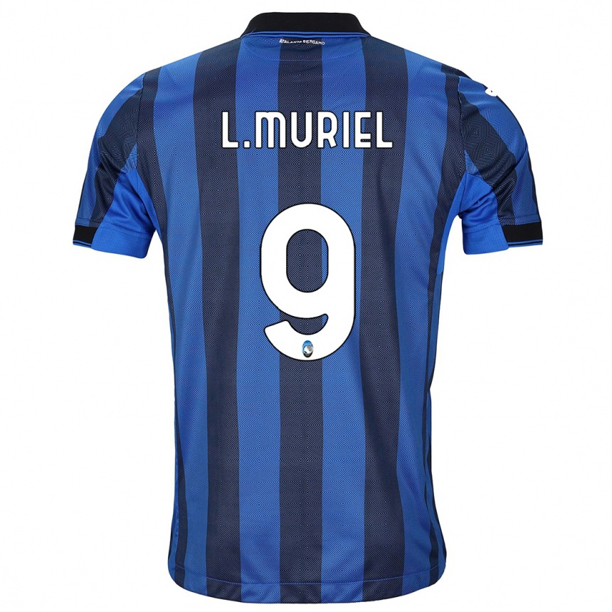 Hombre Fútbol Camiseta Luis Muriel #9 Azul Negro 1ª Equipación 2023/24