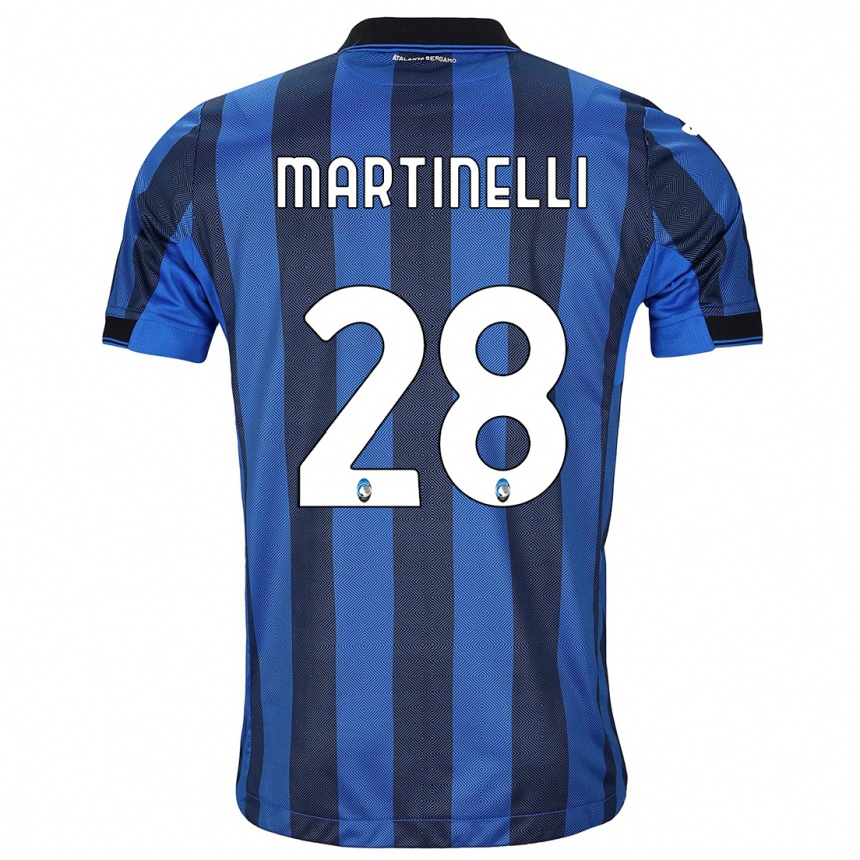 Hombre Fútbol Camiseta Gabriel Martinelli #28 Azul Negro 1ª Equipación 2023/24