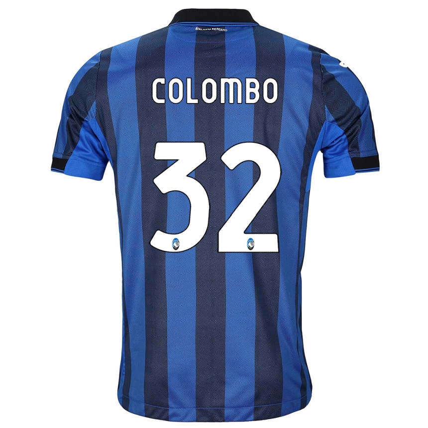 Hombre Fútbol Camiseta Matteo Colombo #32 Azul Negro 1ª Equipación 2023/24