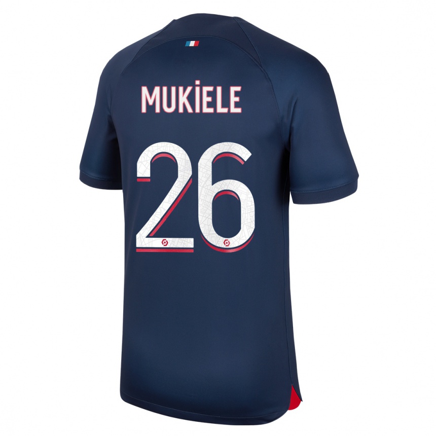 Hombre Fútbol Camiseta Nordi Mukiele #26 Azul Rojo 1ª Equipación 2023/24