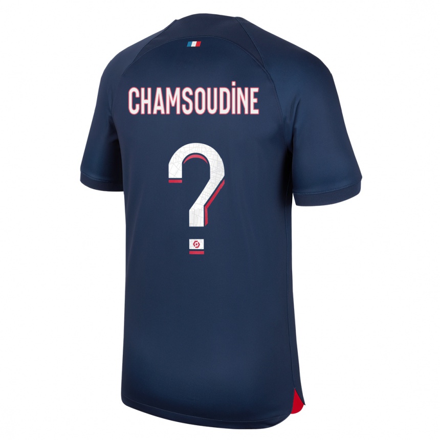 Hombre Fútbol Camiseta Hanna'a Chamsoudine #0 Azul Rojo 1ª Equipación 2023/24