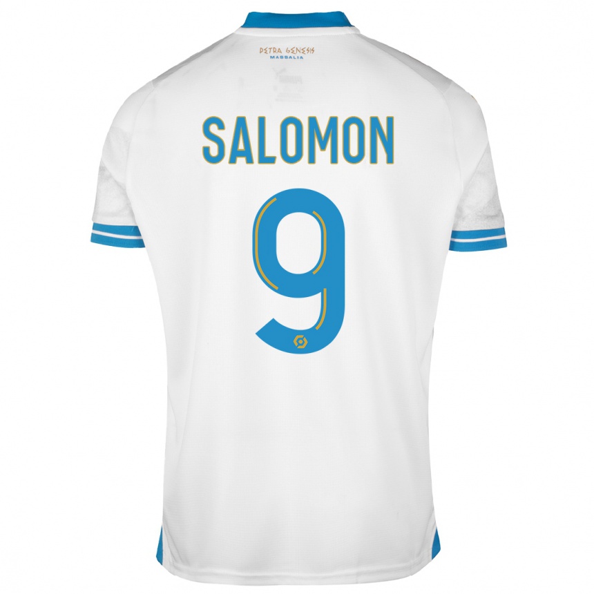 Hombre Fútbol Camiseta Maeva Salomon #9 Blanco 1ª Equipación 2023/24