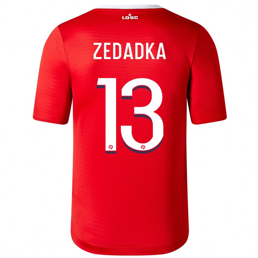 Hombre Fútbol Camiseta Akim Zedadka #13 Rojo 1ª Equipación 2023/24