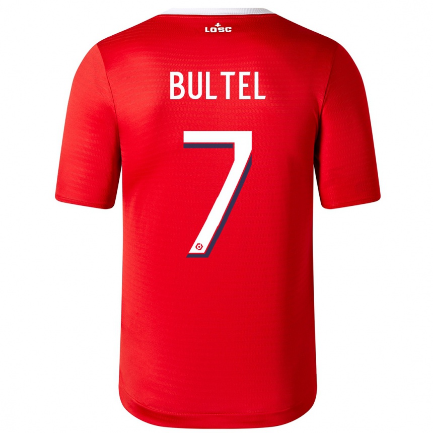 Hombre Fútbol Camiseta Ludivine Bultel #7 Rojo 1ª Equipación 2023/24