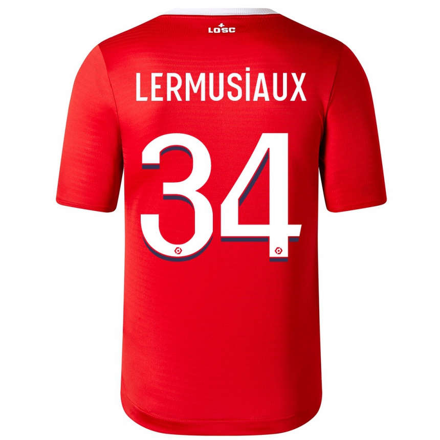 Hombre Fútbol Camiseta Chrystal Lermusiaux #34 Rojo 1ª Equipación 2023/24