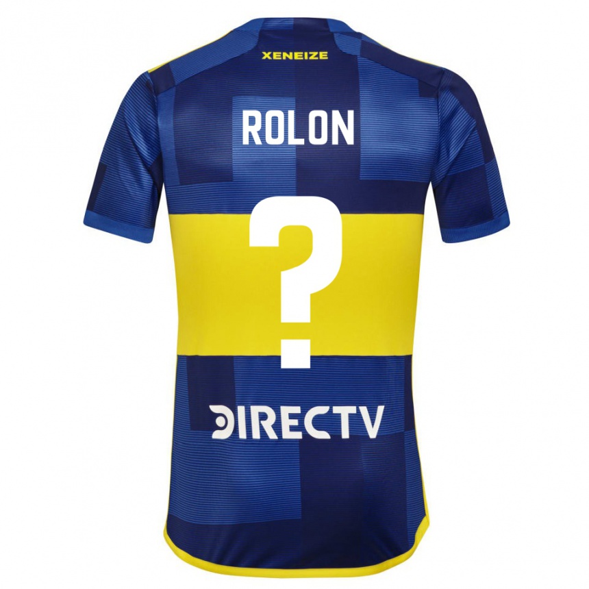 Hombre Fútbol Camiseta Esteban Rolon #0 Azul Oscuro Amarillo 1ª Equipación 2023/24