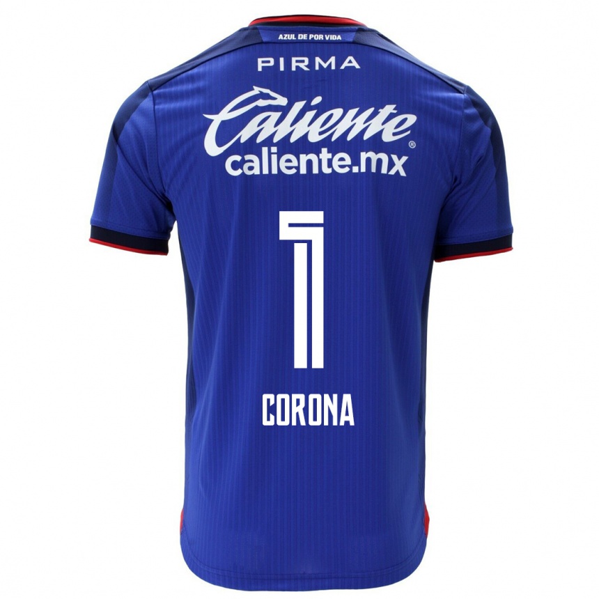 Hombre Fútbol Camiseta Jose De Jesus Corona #1 Azul 1ª Equipación 2023/24