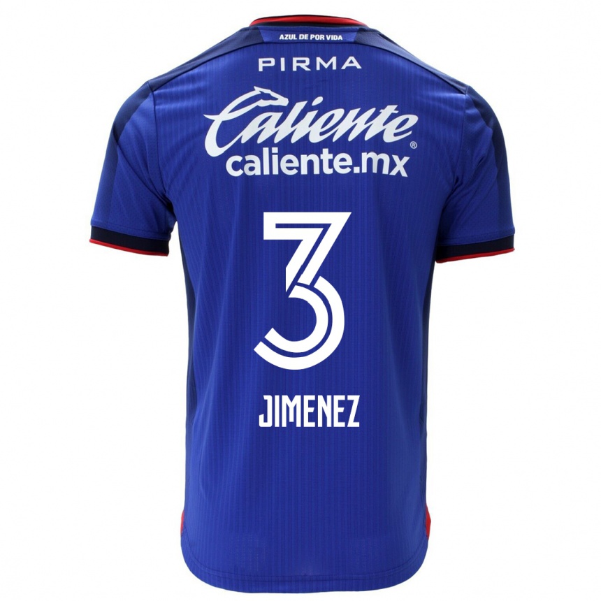 Hombre Fútbol Camiseta Jaiber Jimenez #3 Azul 1ª Equipación 2023/24