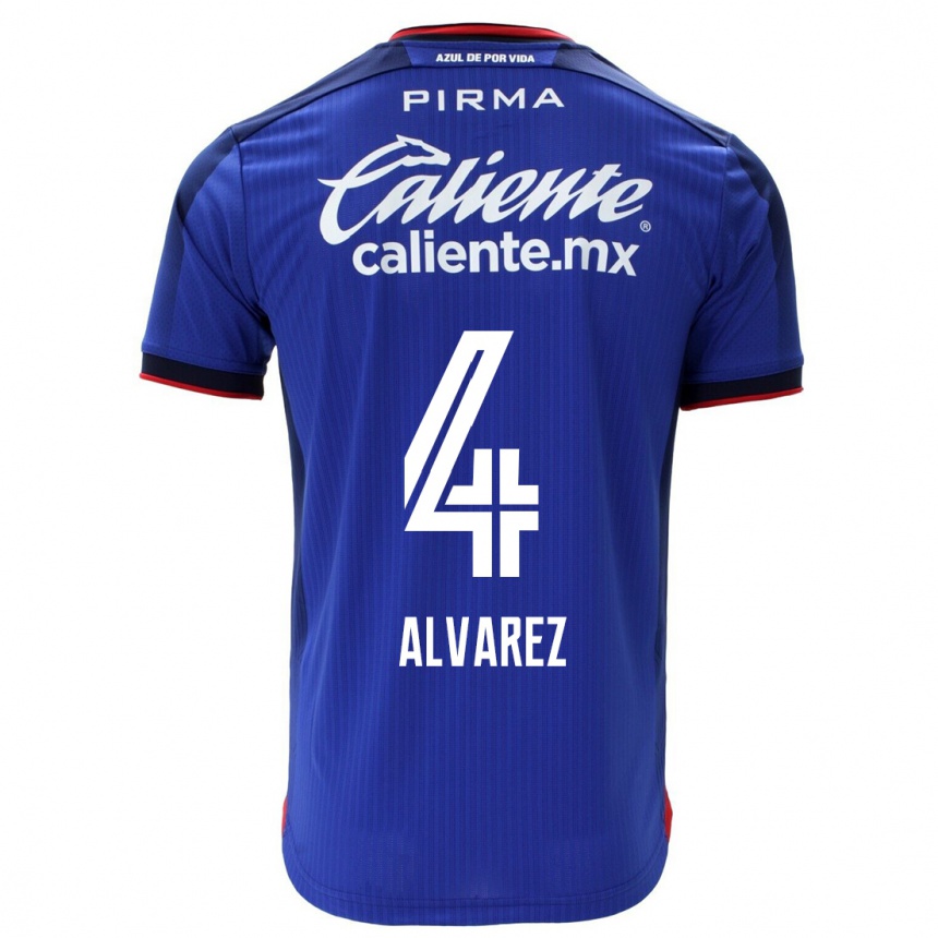 Hombre Fútbol Camiseta Gabriela Alvarez #4 Azul 1ª Equipación 2023/24