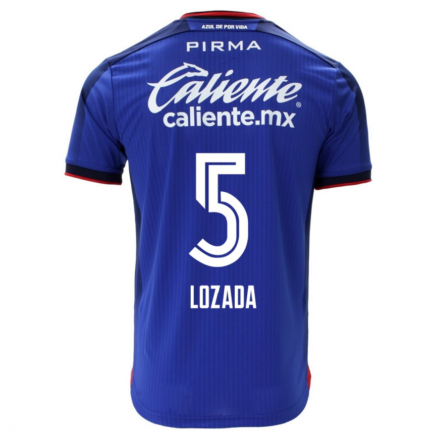 Hombre Fútbol Camiseta Ana Lozada #5 Azul 1ª Equipación 2023/24