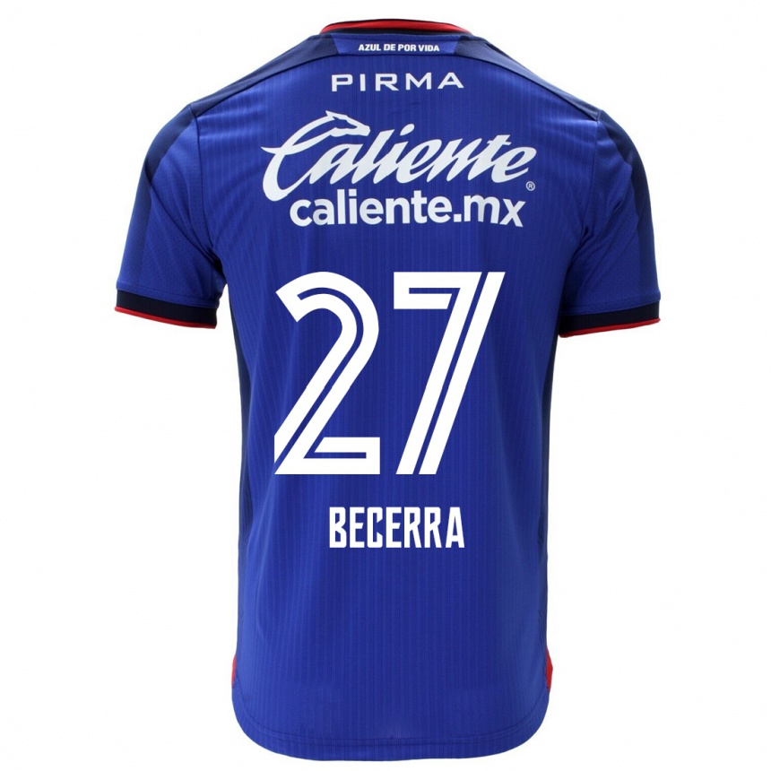 Hombre Fútbol Camiseta Ana Becerra #27 Azul 1ª Equipación 2023/24