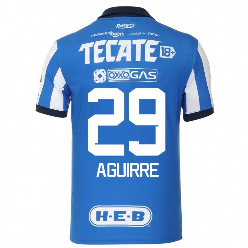 Hombre Fútbol Camiseta Rodrigo Aguirre #29 Azul Blanco 1ª Equipación 2023/24