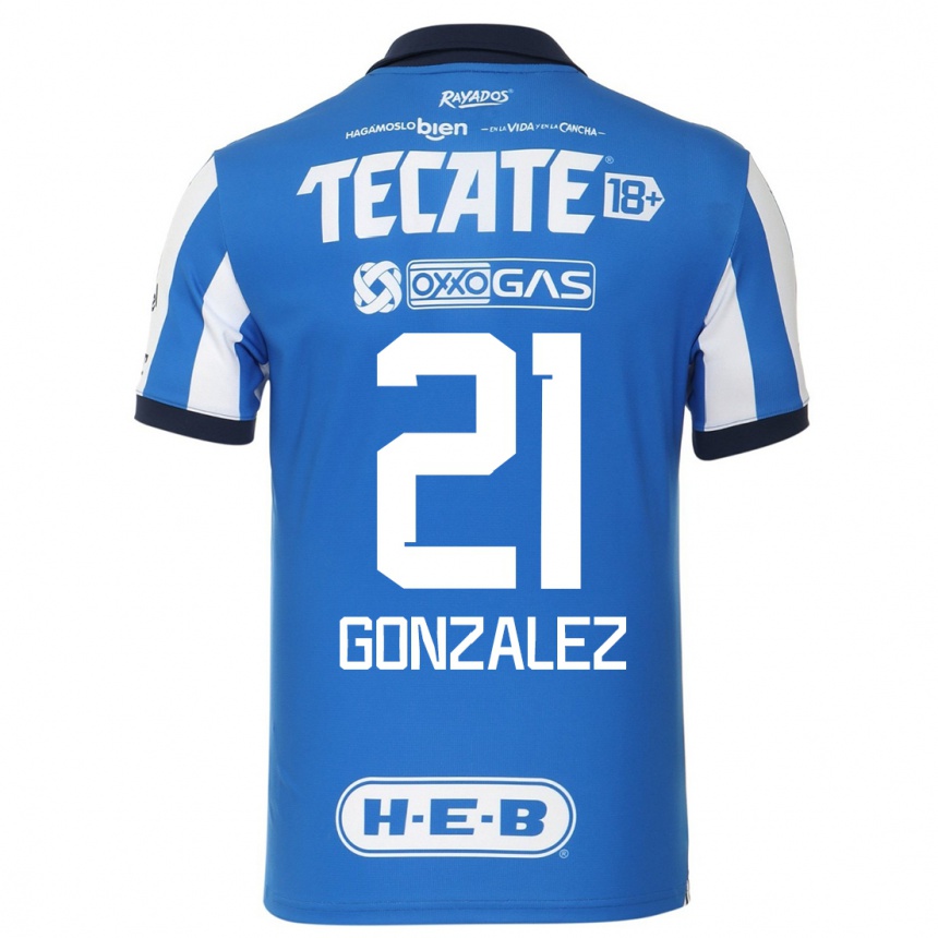 Hombre Fútbol Camiseta Alfonso Gonzalez #21 Azul Blanco 1ª Equipación 2023/24