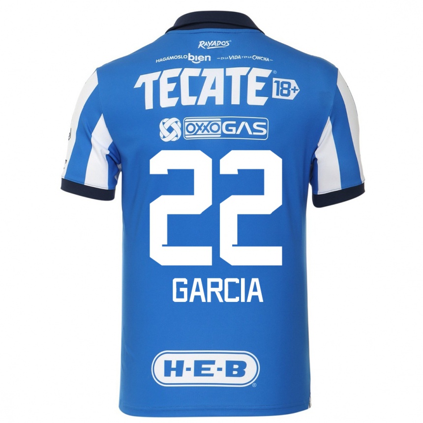 Hombre Fútbol Camiseta Diana Garcia #22 Azul Blanco 1ª Equipación 2023/24