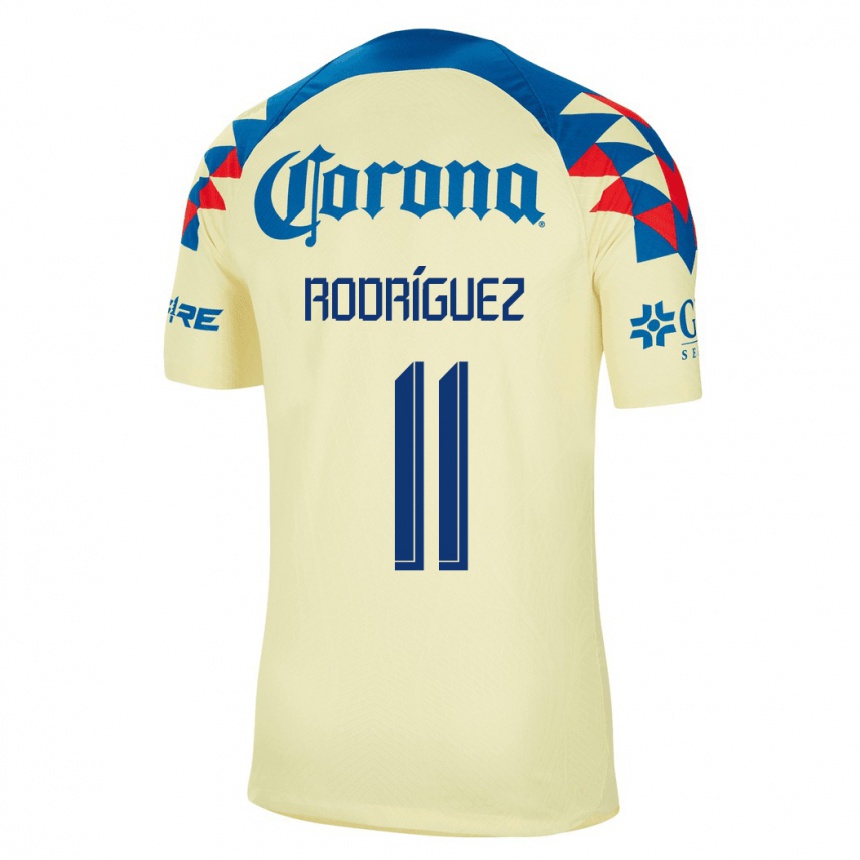 Hombre Fútbol Camiseta Jonathan Rodriguez #11 Amarillo 1ª Equipación 2023/24